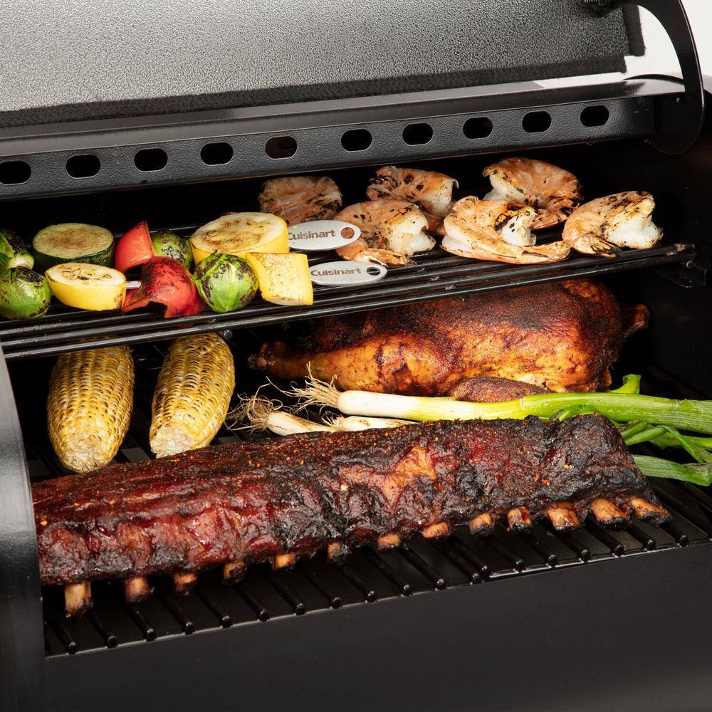 Cuisinart Black Steel 465 sq. in. Wood Pellet Grill and Smoker