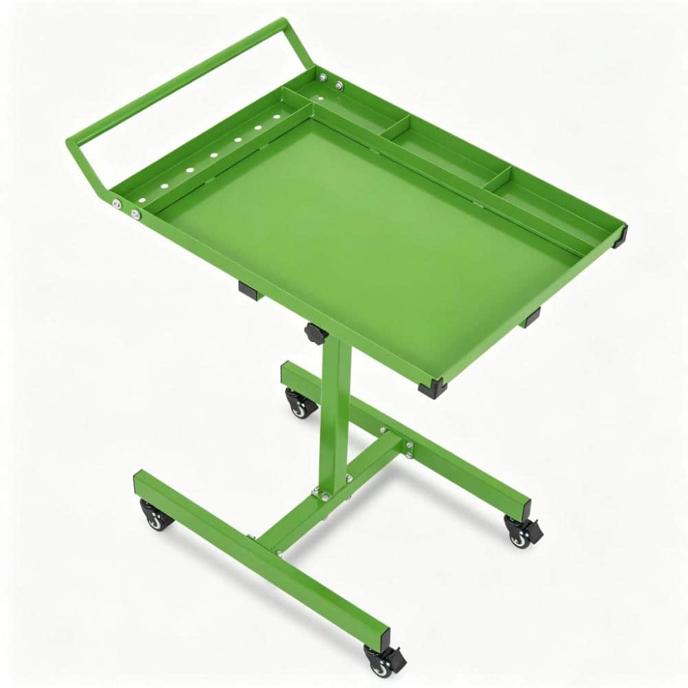 Green Adjustable Height Mobile Workbench Cart – Steel Rolling Table,Portable Tool Cart for Garage, Workshop price history on PriceWatchPro