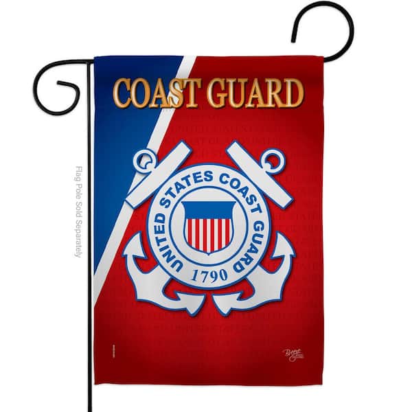 13 in. x 18.5 in. Coast Guard Garden Flag Double-Sided Armed Forces Decorative Vertical Flags