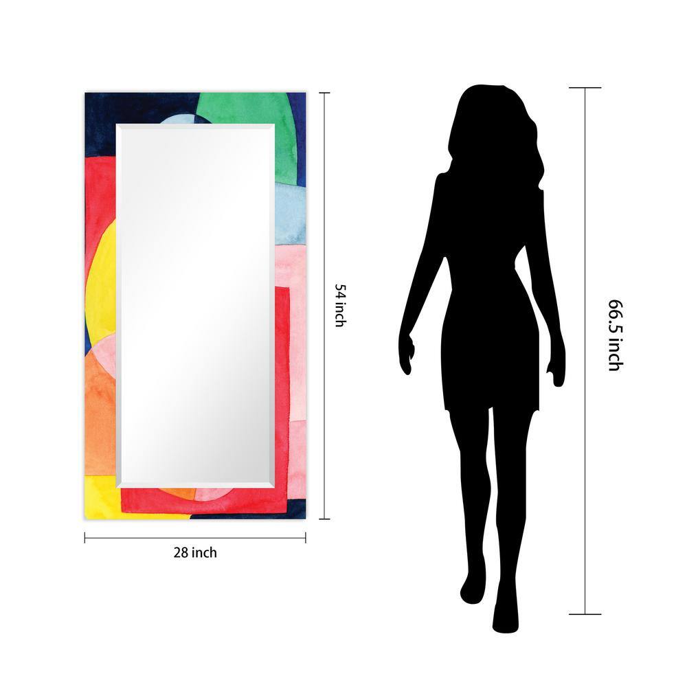 Colorful Rectangular Frameless Decorative Wall Mirror