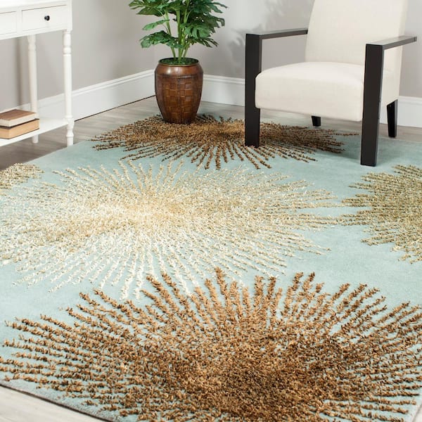 Soho Light Blue/Multi Doormat 3 ft. x 4 ft. Floral Area Rug