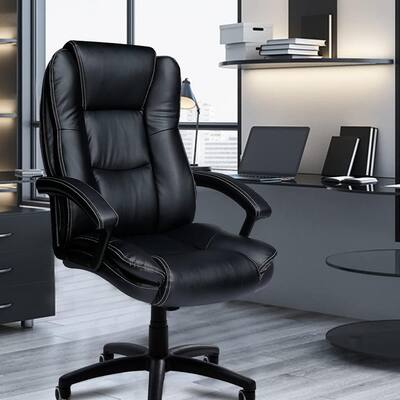Black Adjustable Swivel Office Executive Chair