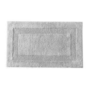 34 in. x 21 in. Gray Cotton Long Branch Reversible Bath Rug