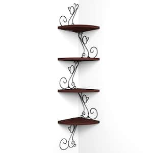 7.8 in. W x 7.8 in. D Solid Wood Decorative Wall Shelf Floating Corner Shelf