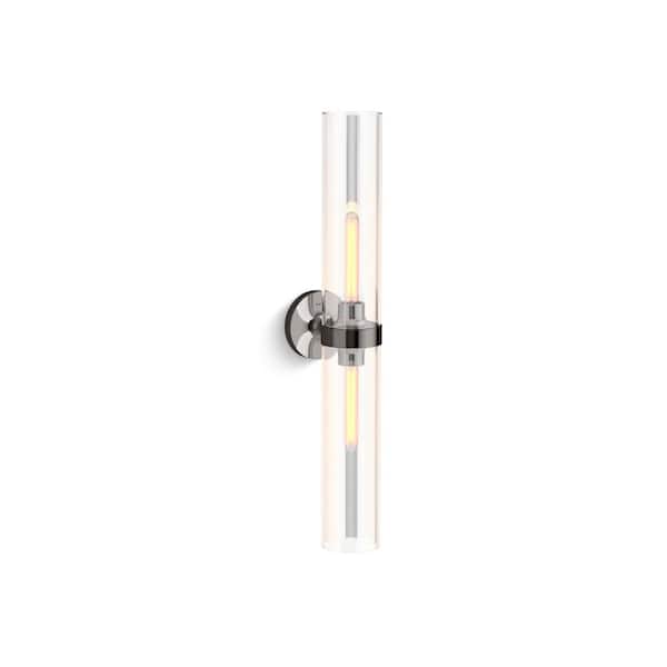 KOHLER Purist 2-Light Titanium Wall Sconce