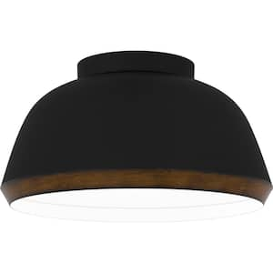 Tamara 16 in. 3-Light Matte Black Flush Mount