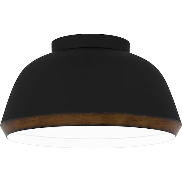 Quoizel Tamara 16 in. 3-Light Matte Black Flush Mount