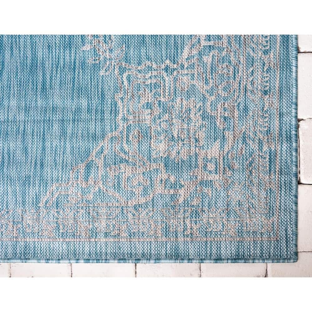Aqua Breeze Easy-Care Synthetic Rectangular Outdoor Rug