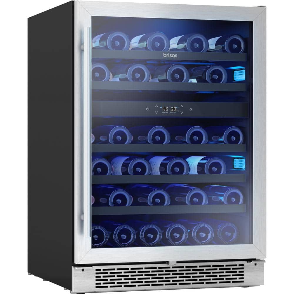 Zephyr Brisas 24-Inch Dual Zone Wine Fridge with Glass Door