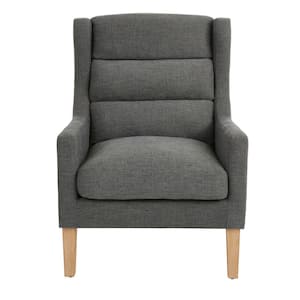 Latham Charcoal Gray Upholstered Accent Chair