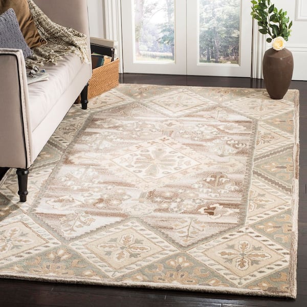 Wyndham 8 ft. x 10 ft. Ivory/Gray Geometric Oriental Area Rug