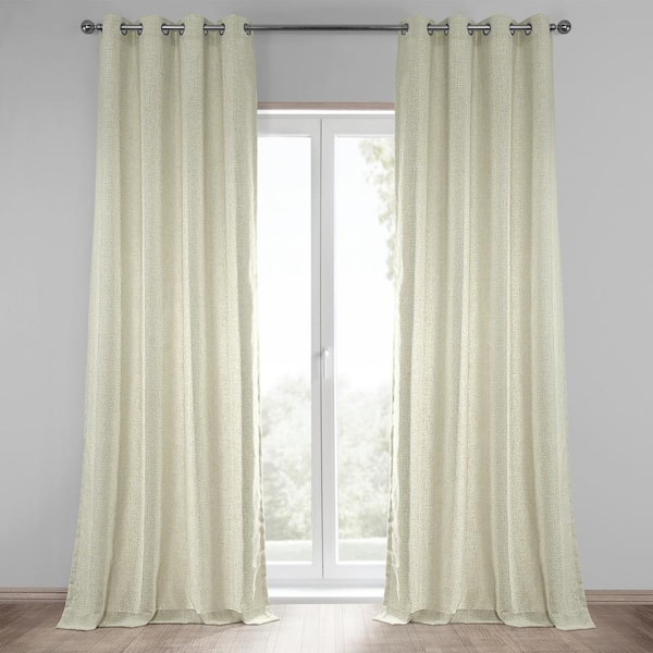 Exclusive Fabrics & Furnishings Barley Solid Grommet Room Darkening Curtain - 50 in. W x 96 in. L (1 Panel)