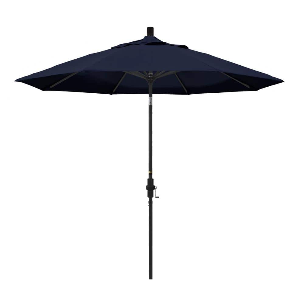 9 ft. Aluminum Market Collar Tilt - Matted Black Patio Umbrella in navy Blue Pacifica price history on PriceWatchPro