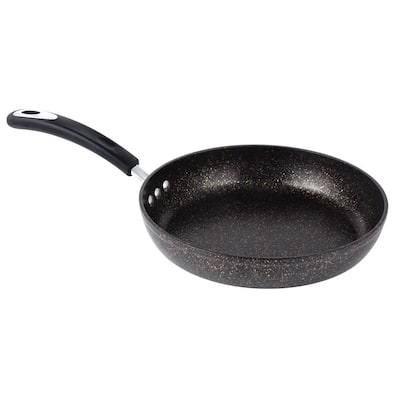 Stone Earth 8 in. Aluminum Ceramic Nonstick Frying Pan in Obsidian Gold