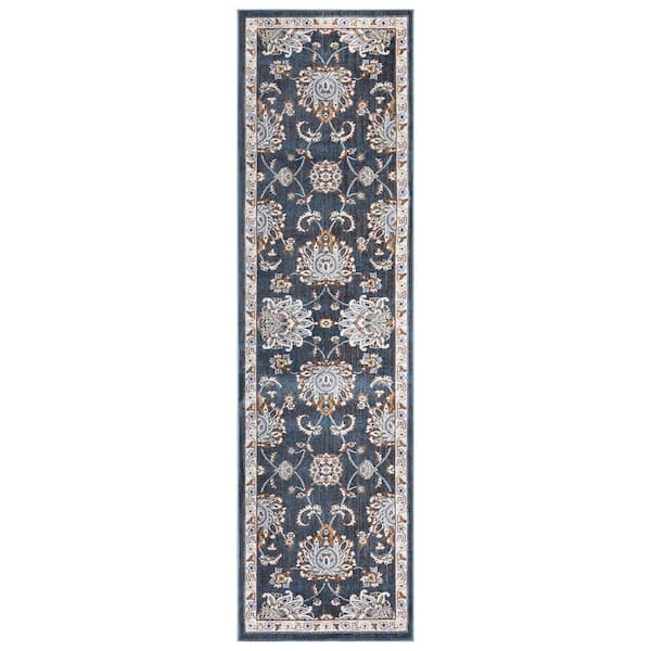 Home Decorators Collection Carlisle Navy  Doormat 2 ft. x 7 ft. Area Rug