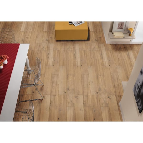 Arbor Cognac 6 in. x 36 in. Matte Porcelain Wood Look Floor and Wall Tile (60 Cases/900 sq. ft./pallet)