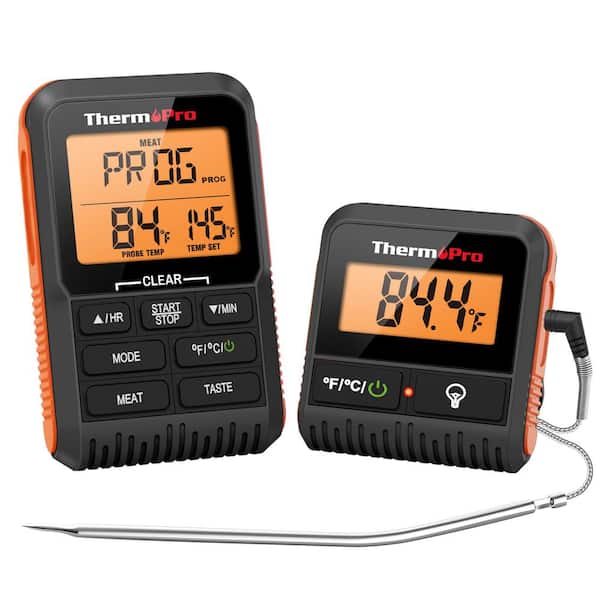 ThermoPro Wireless Meat Thermometer with 500ft Remote Range and Large LCD Display for Grilling Smoking and Kitchen Use