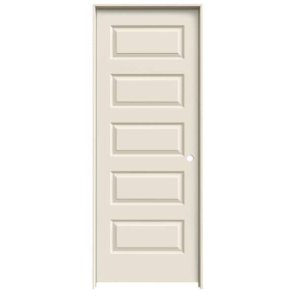 MMI Door 30 in. x 80 in. Smooth Rockport Left-Hand Solid Core Primed Molded Composite Single Prehung Interior Door