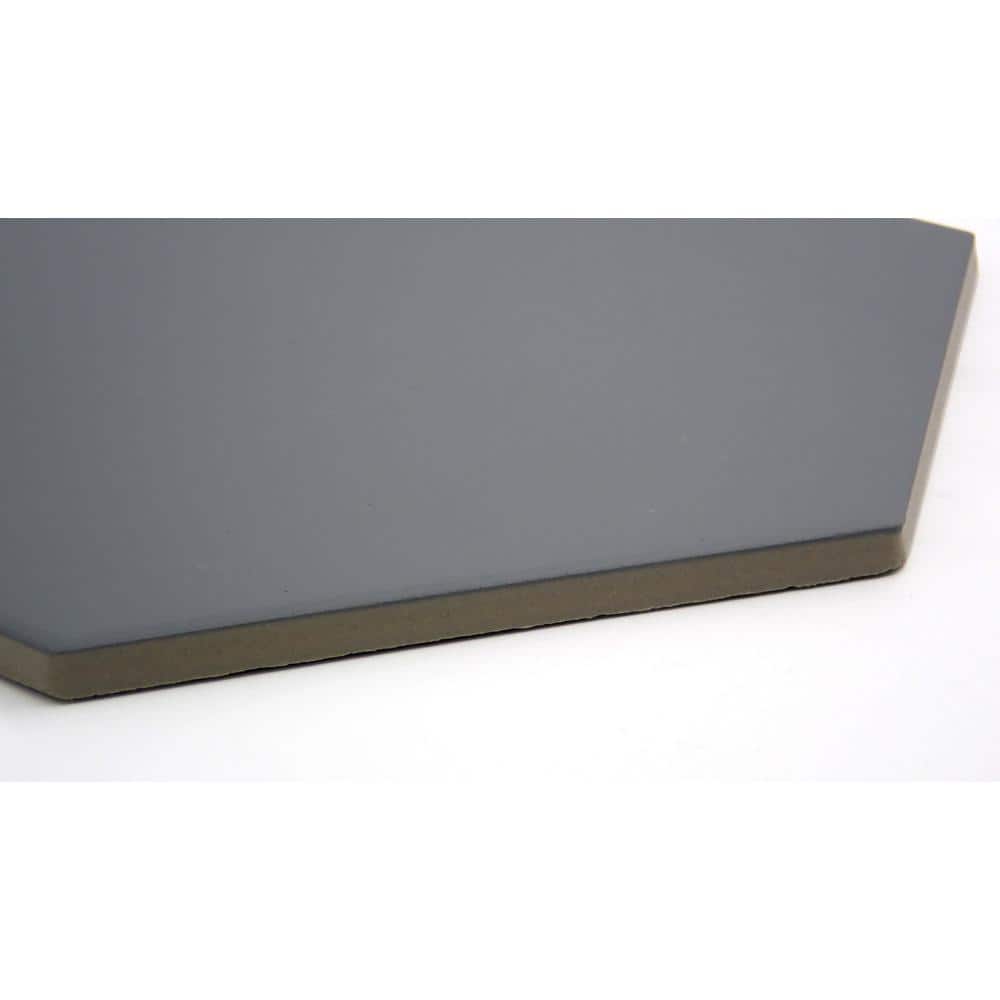 Gray Matte Hexagon Porcelain Wall and Floor Tile