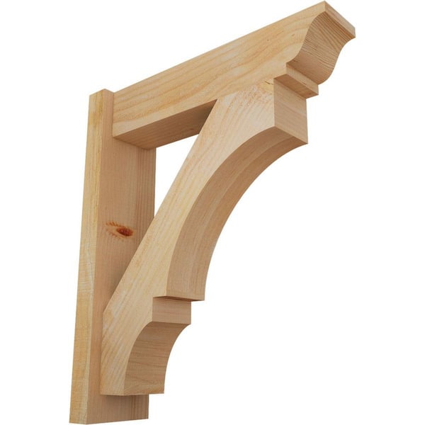 Ekena Millwork 6 in. x 26 in. x 22 in. Douglas Fir Balboa Traditional Rough Sawn Outlooker