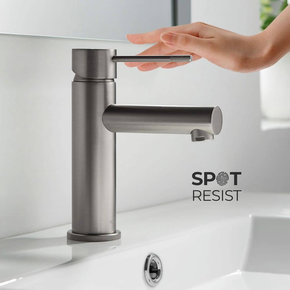 Sleek High-Arc Single-Handle Bathroom Faucet in Brushed Nickel