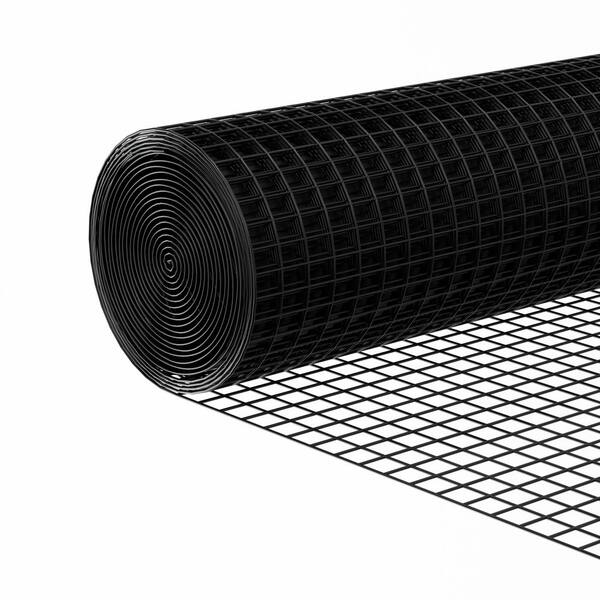 Maocao Hoom 50-ft x 19-Gauge Black Metal Welded Wire Rolled Fencing with Mesh Size 1/2-in x 1/2-in