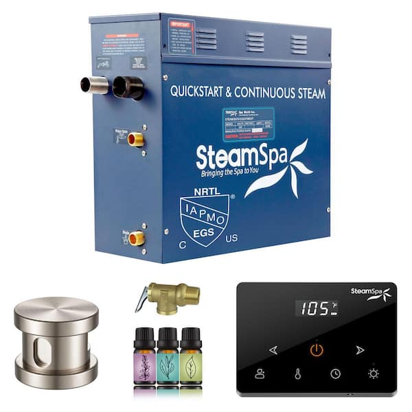 Oasis Series 7500-Watt Steam Generator with Continuous Steam Plus Fully Wireless Handheld Control in Brushed Nickel