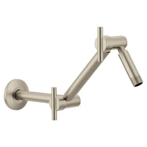 16 in. Pivoting Adjustable Shower Arm in Brushed Nickel