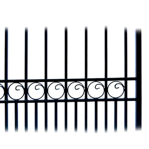 ALEKO London Style 4 ft. x 5 ft. Black Steel Pedestrian Fence Gate