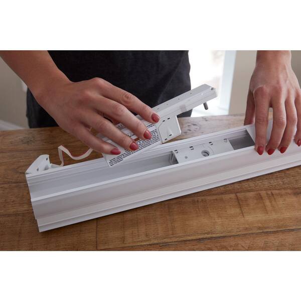 Home Decorators Collection White Cordless Blackout Motorized Cellular Shade With Remote Control 57 25 In W X 72 L 10793478827121 The Depot Home Decorators Collection White
