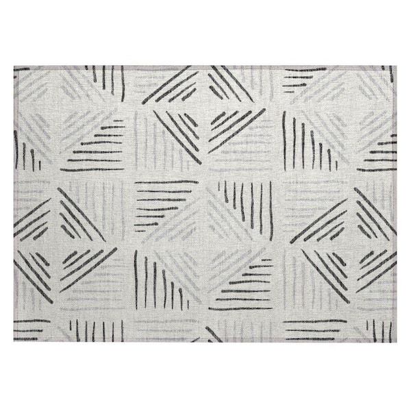 Chantille Machine Washable Indoor/Outdoor Abstract ACN2413 Ivory 2 ft. x 3 ft. Accent Rug