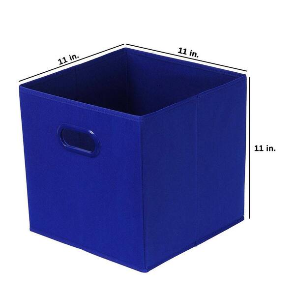 Blue 11 in. x 11 in. Cardboard Decorative Basket Set of 6 with