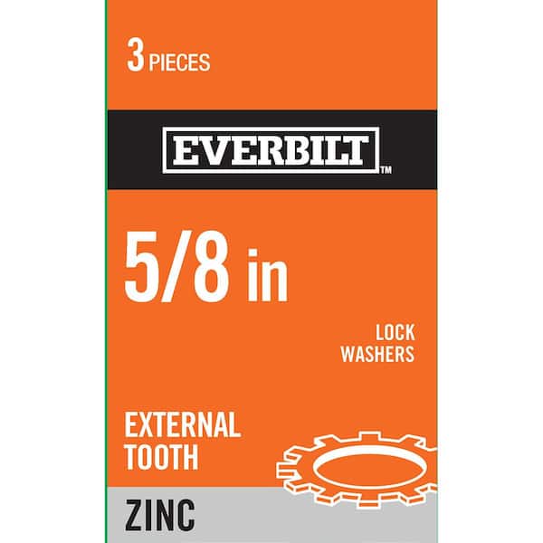 Everbilt 5/8 in. Zinc-Plated External Tooth Lock Washer (3 Per Pack)