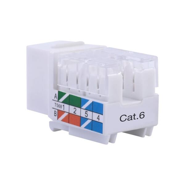 VCELINK RJ45 Cat6 Unshielded Keystone Jack with Integrated Dust