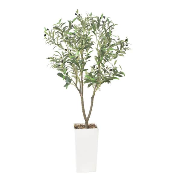 Rectangular Tree Faux MOVECOM 5 ft. Artificial Trees Indoor, Faux Tree, Artificial Planter ...