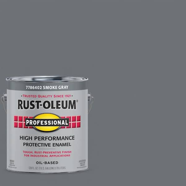 Rust-Oleum Professional 1 gal. High Performance Protective Enamel Gloss Smoke Gray Oil-Based Interior/Exterior Industrial Paint (2-Pack)