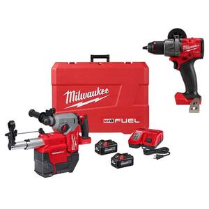 M18 FUEL ONE-KEY 1 in. SDS-Plus Rotary Hammer W/Dust Extractor Kit with M18 FUEL 1/2 in. Hammer Drill/Driver (Tool-Only)