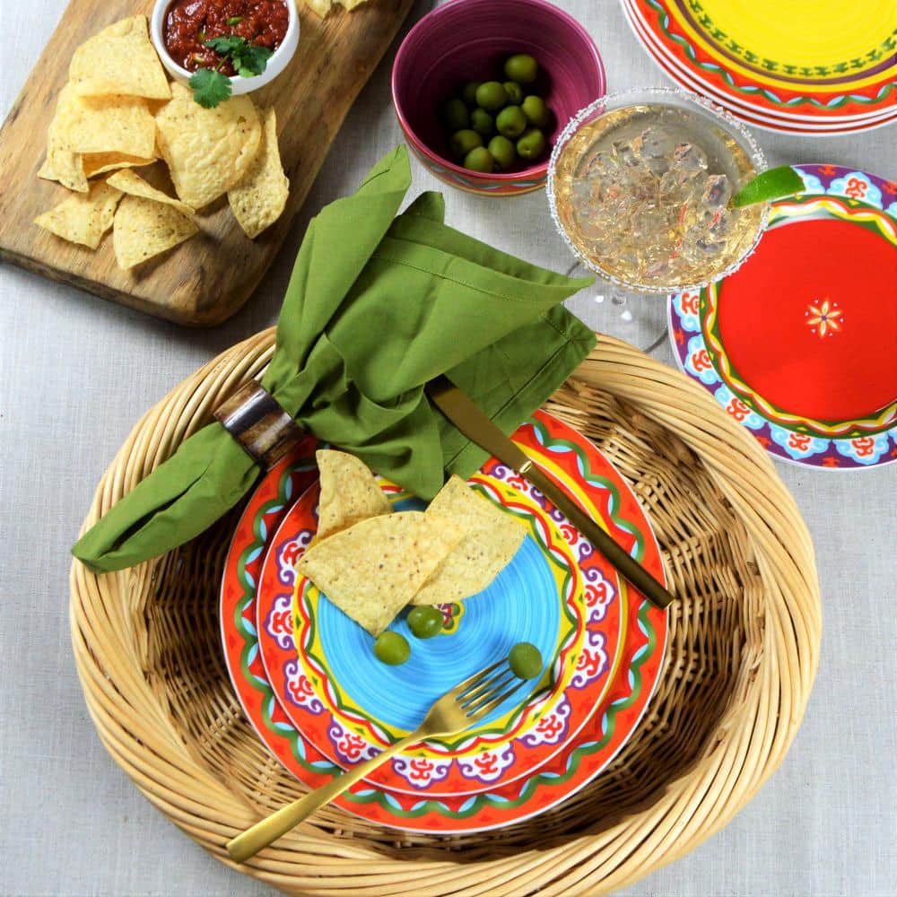 Galicia Multicolor Ceramic Floral 16-Piece Dinnerware Set