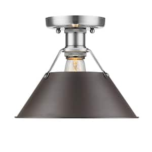 Orwell PW 1-Light Pewter Flush Mount Light