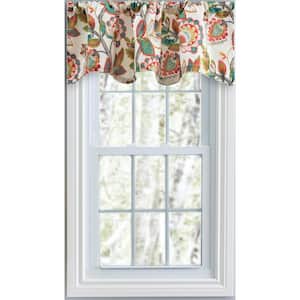 Wynette 16 in. L Cotton Lined Scallop Valance in Multi