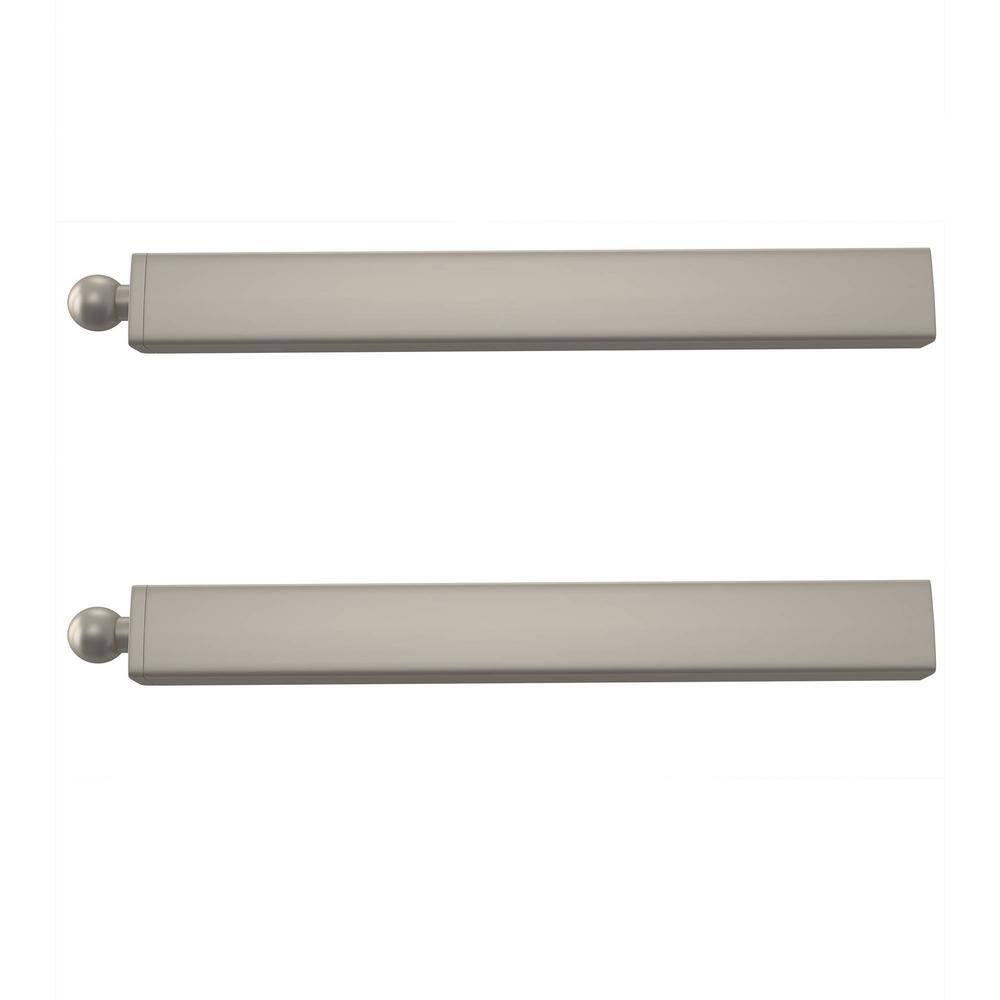Satin Nickel Extendable Telescoping Closet Valet Rod Set