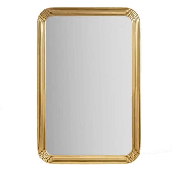 Madison Park Aurelia 23 in. W 35 in. H Gold Wall Mirror