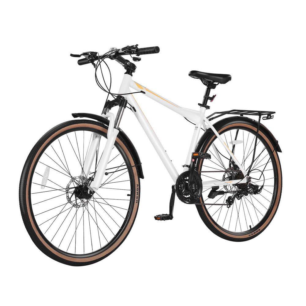Hybrid Bike, Aluminum Frame, 700c Men/Women Bicycle, Step-Over Urban Commuter, 24-Speed Shimano, Alloy Stem, Dual Brakes price history on PriceWatchPro