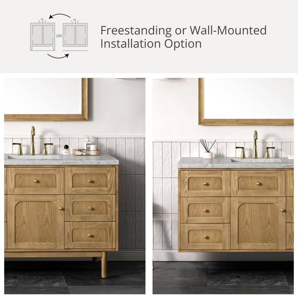Laurent 48" Light Natural Oak Single Vanity Base