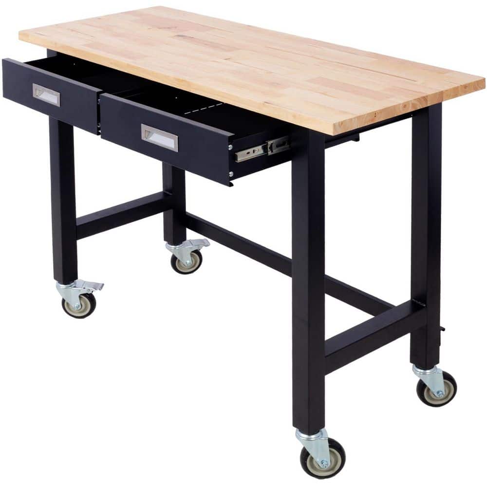 "Ami 48"" Work Bench with Drawer Storage Heavy Duty Bamboo Wood" price history on PriceWatchPro