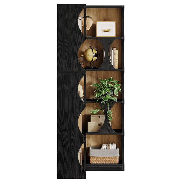 CT ベルネ　CT BERNNEY TRIBESIGNS WAY TO ORIGIN Fraley 71 in. Tall Black Wood Modern