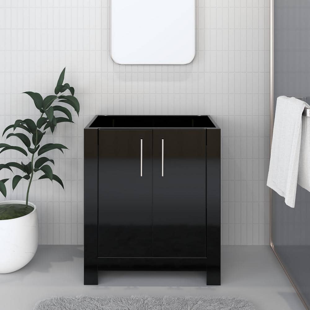 Austin 30 in W x 20 in. D x 35 in. H Bath Vanity Cabinet without Top in Glossy Black price history on PriceWatchPro