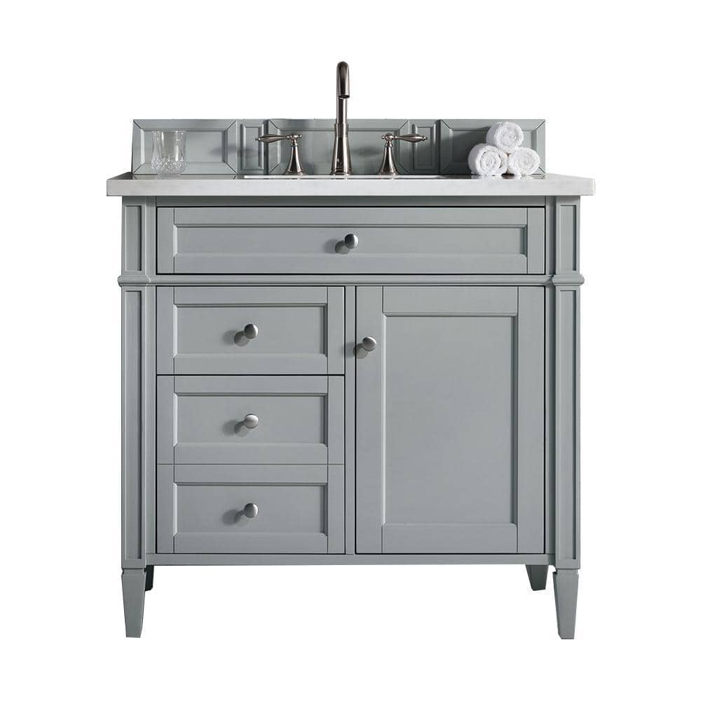 Brittany 36 in. W x 23.5 in.D x 34 in. H Single Vanity in Urban Gray with Q