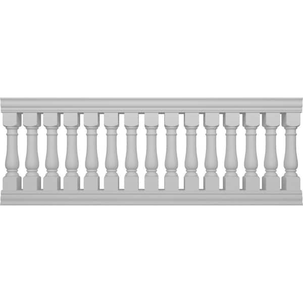 Ekena Millwork Fiberthane Oxford Balustrade 108 in. L x 42 in. H Fiberglass Railing Kit