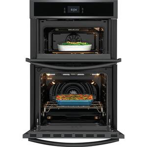 27 in. Electric Wall Oven/Microwave Combination in Smudge-Proof Black Stainless Steel